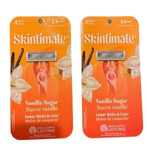 Skintimate Warm Vanilla Sugar Disposable Razor for Women, 4 Count